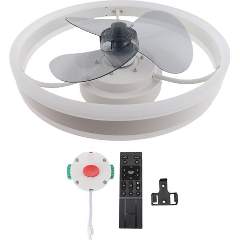 Ventilador de techo con luz LED, motor DC silencioso, 6 velocidades, mando a distancia, palas 50 cm – Ideal para dormitorio y oficina (1/5)