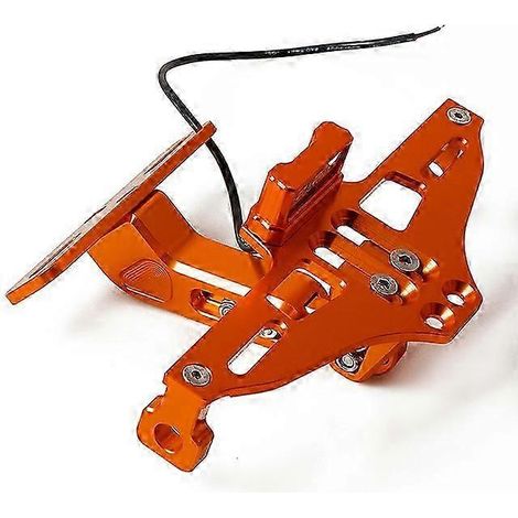 Support de plaque d'immatriculation arrière pour moto CBR 600 RR FZ16 S1000F Tmax 560 CRF300L (Orange) (1/5)