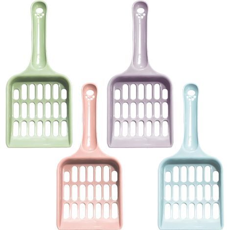 CCYKXA Pieces Cat Litter Scoop, Plastic Cat Scoops, Grid Cat Litter Scoop, Pet Cleaning Supplies. (1/5)