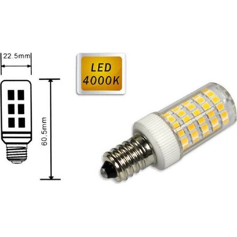 TrAdE Shop Traesio - Lampadina 86 Led E14 7watt Piccola Luce 6500k 3000k 4000k Frigo E Cappa - -Bianco Naturale -