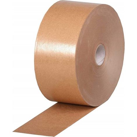 Clairefontaine 396802C Rotolo Kraft Gommato - Nastro Adesivo in Carta Kraft Marrone - 7 cm x 200 m - Ø 30 mm - Utile per fissare il supporto per l' acquerello o il cartonnage (1/4)