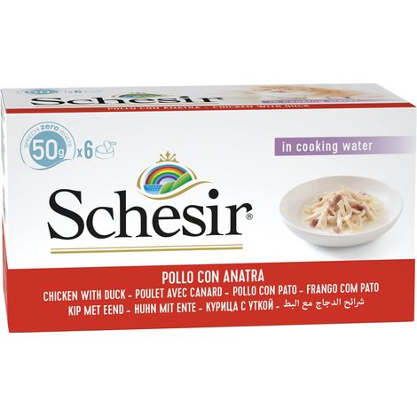 Schesir Country, Cibo Umido per Gatti Adulti al Gusto Pollo con Anatra - Totale 2.4Kg (48 Lattine Da 50g) (1/3)