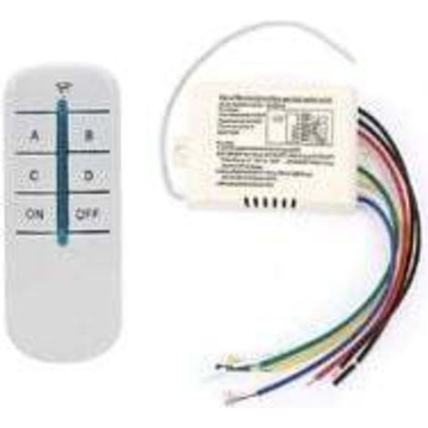 [NIEMALS VERWENDET] 4-Wege-Funkfernbedienungsschalter, 220 V, digitaler Wandempfänger, Sendermodul, Fernbedienung, Wandschalter + Senderempfänger für Lichter (1/4)