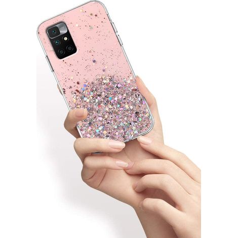 Schutzhülle für Xiaomi Redmi 10, glitzernd, pink (1/3)