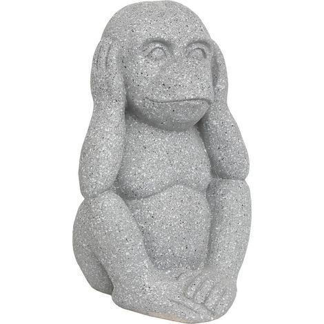 Statuetta scimmia da esterno sohel grigia h42cm - Atmosphera créateur d'intérieur