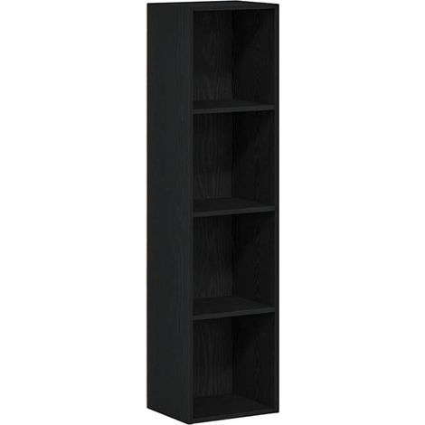 Book Cabinet Black Oak 36 x 30 x 143 cm Engineered Wood vidaXL