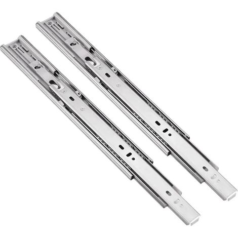2 paires de glissières à billes pour tiroir, rails métalliques 14 16 (1/5)
