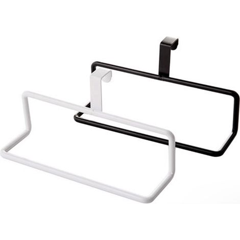 Toallero multifuncional para colgar dentro o fuera de la puerta de un armario, para toallas de mano, paños de cocina y toallas de papel. Estante para guardar planchas. (1/5)