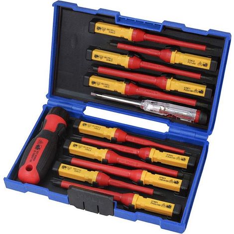 Faithfull 578113 Interchangeable VDE Screwdriver Set, 13 Piece FAISDVDES13I
