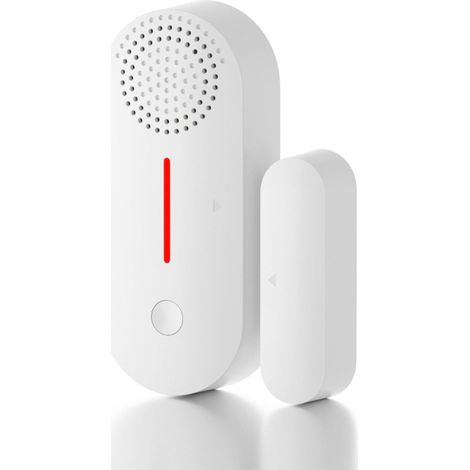 Rilevatore WiFi per apertura di porte/finestre con allarme acustico e luminoso, attivazione/disattivazione da remoto, allarme programmabile, compatibile con Tuya, per sistema intelligente deng  ALOVEZ