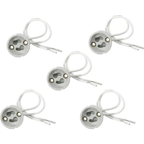 10 Adattatore Attacco Gu10 Per Faretto 220v Incasso In Ceramica Porta Lampadina
