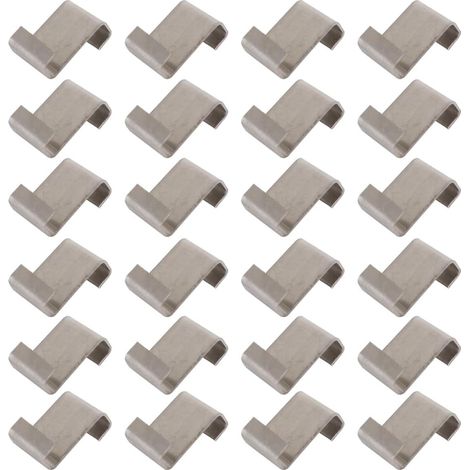 Lot de 25 clips en Z pour vitres de serre, clips de serre pour vitres, acier inoxydable, fixations de panneaux (1/5)