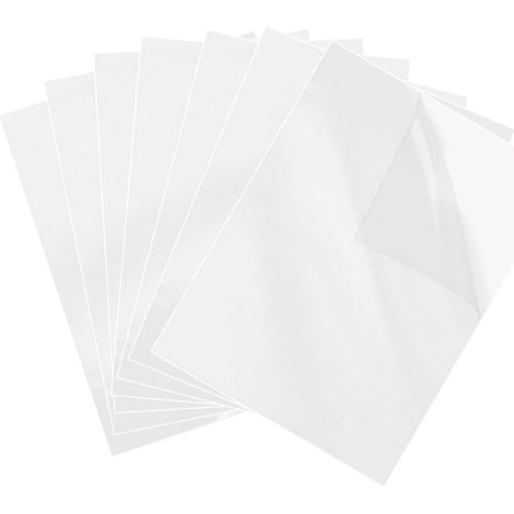 Lot de 25 autocollants en vinyle imprimables A4 semi-transparent pour impression - Film vinyle autocollant imperméable pour imprimante à jet d'encre et laser (1/5)
