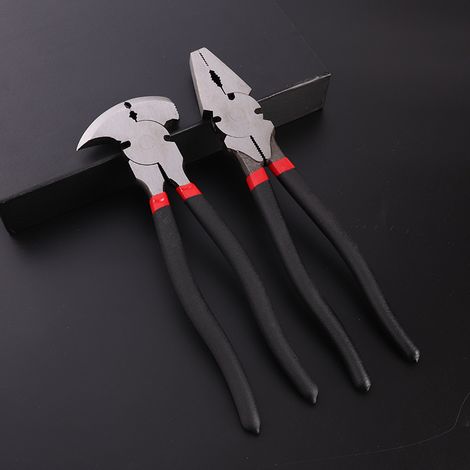 Pince coupante domestique pour retirer les clous et enfoncer les marteaux robuste, durable et facile à utiliser pour la réparation des clôtures de jardin. (1/5)