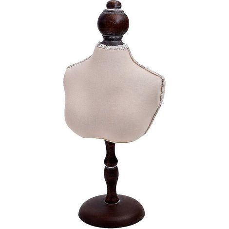 Présentoir à bijoux vintage en forme de mannequin, avec cadre et rangement pour colliers suspendus. (1/4)