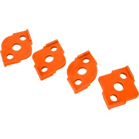 Lot de 4 gabarits de positionnement rapide demi-rond pour bois, équerre de fraisage à angle arrondi R, outil de menuiserie de précision, orange (1/5)