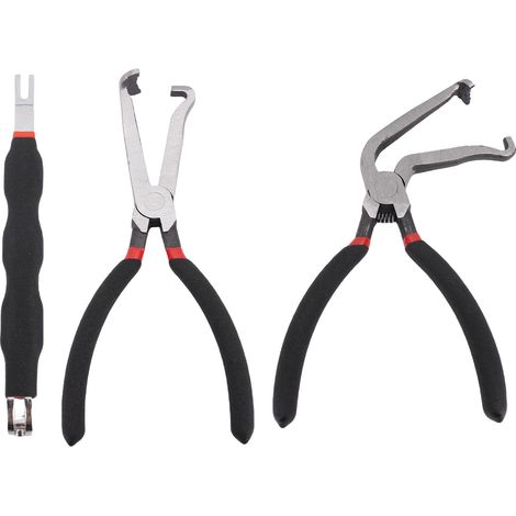 Kit 3 Pinces Démontage Connecteurs Électriques Toivize Acier Carbone Ergonomique Noir Outils Débranchement Rapide Universel Auto (1/5)