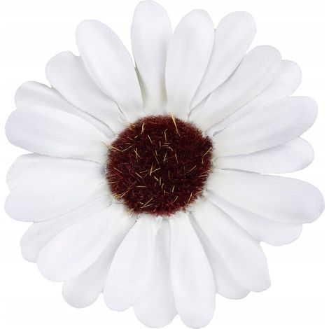 Mini fleur de gerbera artificielle J. crème, décorative pour mariage ou baptême, 8 cm
