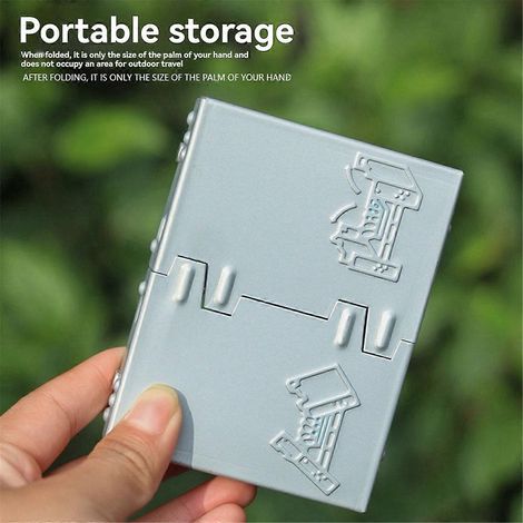 Réchaud à alcool pliable et portable pour le camping, idéal pour les pique-niques et les barbecues. (1/5)