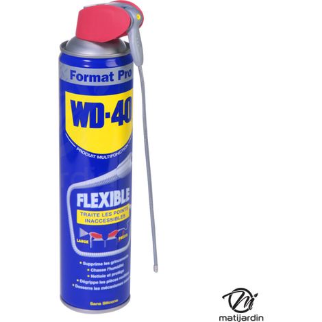 Dégrippant WD40 400 ml avec flexible. Nettoie lubrifie protège humidité corrosion