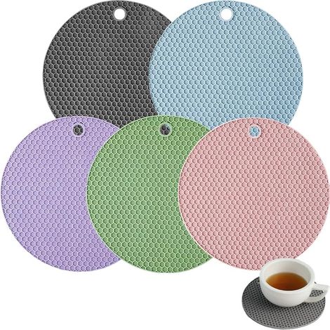 Dessous de Plat en Silicone Résistants à la Chaleur Casseroles et Poêles Chaudes Salle à Manger Étanche et Antidérapant (1/3)