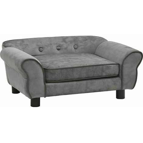 Divano per Cani Grigio Scuro 72x45x30 cm in Peluche vidaXL (1/5)