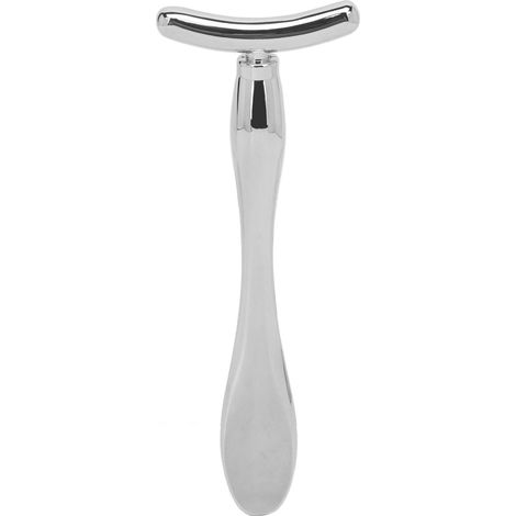 Bâtonnet de massage contour des yeux argenté en forme de T, spatule, bâtonnet de massage à double embout, applicateur de crème contour des yeux (1/5)