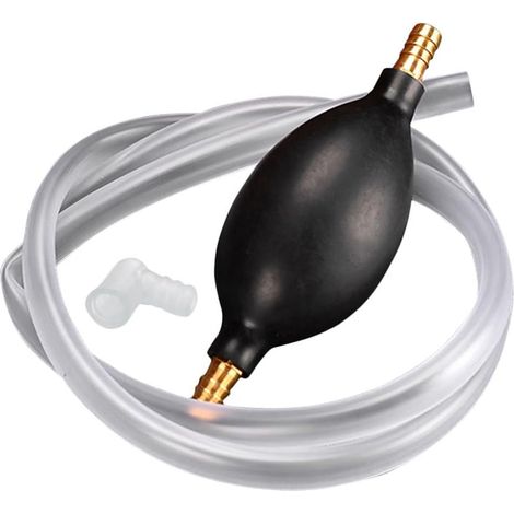 1 Pompe à siphon manuelle, transfert carburant essence diesel eau, tuyau PVC 1 m, interface cuivre pur, pour bateau et démarrage moteur (1/5)