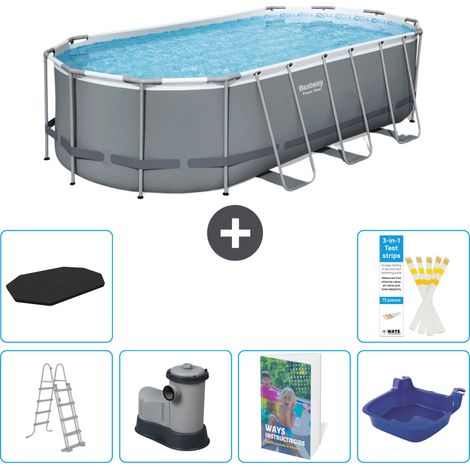 Bestway Bestway Power Steel Ovale - 549x274x122 cm - 7-pièces  S662