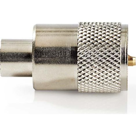 PL259 Contact Rak Hane Plaques de nickel 75 Ohm Brasure Diamètre d'entrée du câble : 6.0 mm Métal Argent 25 st. Argent Enveloppe