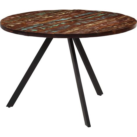 Table à manger Scandinave - Table de salle à manger 110x75 cm Bois massif de récupération BV398463 - BonneVie (1/5)