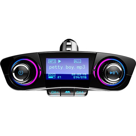 Auto-MP3-Player mit Kartensteckplatz, AUX-Bluetooth-Empfänger, multifunktionalem USB-Stick für Musikwiedergabe und Freisprechfunktion – BT06-LCD-Display (1/4)