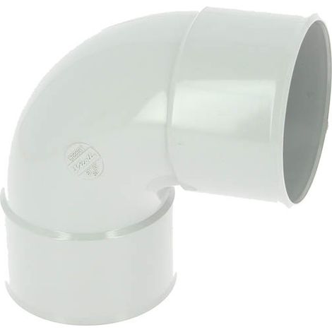 Nicoll – Coude femelle-femelle 87°30 en PVC lisse Ø80 mm – Évacuation efficace des eaux pluviales – Surface non microporeuse