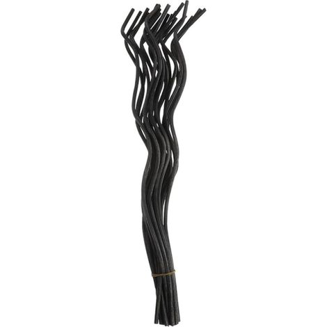 20 Black Rattan Reeds for Wave Aroma Diffuser, Hand Engraved, Fragrance Diffuser for Kitchen Furniture Decoration (1/5)
