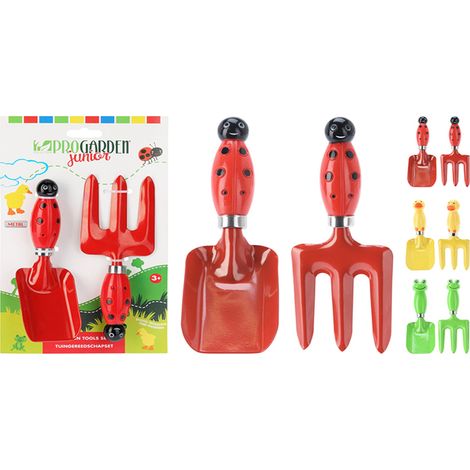 PROGARDEN herramientas jardin niños surtido , Juego de herramientas de jardinería de 2 piezasMarca : ProgardenMaterial del mango: plástico Material de la hoja: metal