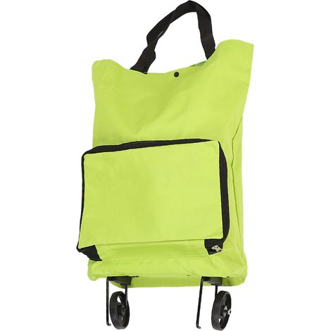 Chariot de courses pour personnes âgées avec monte-escalier, déambulateur, chariot de courses portable, sac de courses pliable vert (1/5)