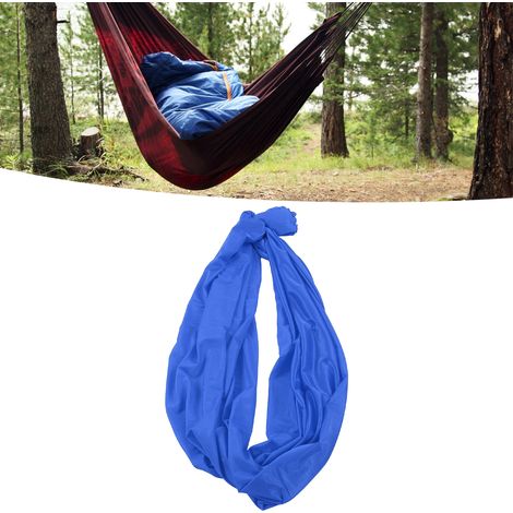 Hamac suspendu élastique pour enfants, balançoire d'intérieur et d'extérieur, hamac suspendu de yoga bleu pour enfants 1 x 2,8 mètres (1/5)