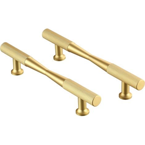 CSPARKV 6 piezas Manijas doradas para gabinetes - Manijas para muebles - Distancia entre centros de perforación 96 mm - Manijas para gabinetes de cocina, manijas para puertas de cocina y manijas para  (1/5)