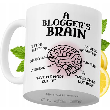 Lustiger Kaffee- oder Teebecher für Blogger mit witzigem Textdesign – ideal für Geburtstage, Namenstage, Feiertage und besondere Anlässe. Hochwertiger Becher für Zuhause, Büro und Arbeit. Farbe: Weiß,