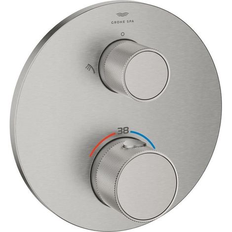 Douchette THM Atrio Private C. 24396 2-W-Rem. Bouton-poussoir en acier inoxydable (1/5)