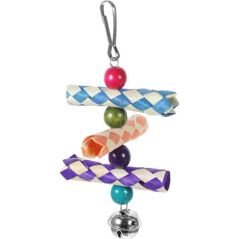 Hanging Parrot Chew Toy Accessory for Birds Promoting Beak and Teeth Training for Bird Cages and Transport (1/5)