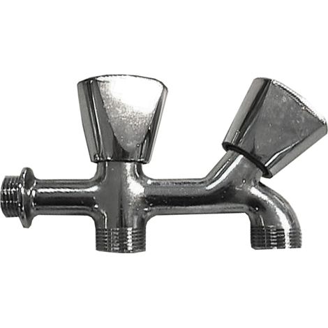 GRIFO DE LAVADORA - DOBLE ROSCA - V/METAL - CR - 1/2 - (ENVASADO) (1/2)