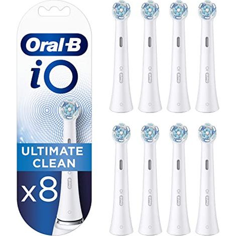 Braun Oral-B iO Ultimate Clean Brossette Pour Brosse À Dents Électrique, Lot De 8, Convient À Une Boîte Aux Lettres (4210201434818)