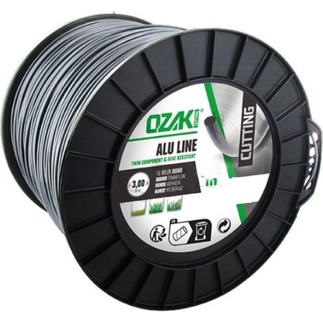 Bobine Fil débroussailleuse Aluminium tres résistant Ozaki 3 mm x 56m