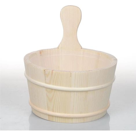 Seau en pin SAUFLEX, 4 L avec insert en plastique (1/3)