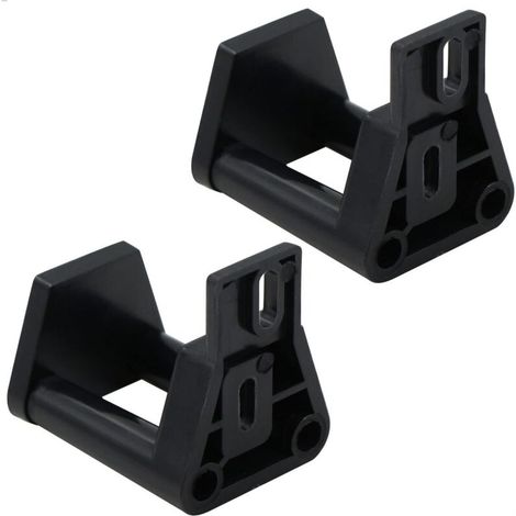 2 Pcs Guide Plancher Rail RéGlable Portes D'éCurie - Ajustable Mur Porte Coulissante Au Sol Les Grange Roulettes De Guidage RéGlables Pour Coulissantes, Porte Automatique, Avec Vis, Noir (1/4)