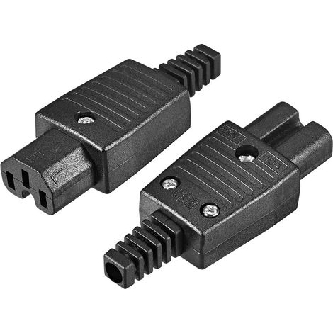 sourcing map 2 pièces AC110-250V 10A Adaptateur de prise femelle IEC320 C15 à 3 bornes (1/3)