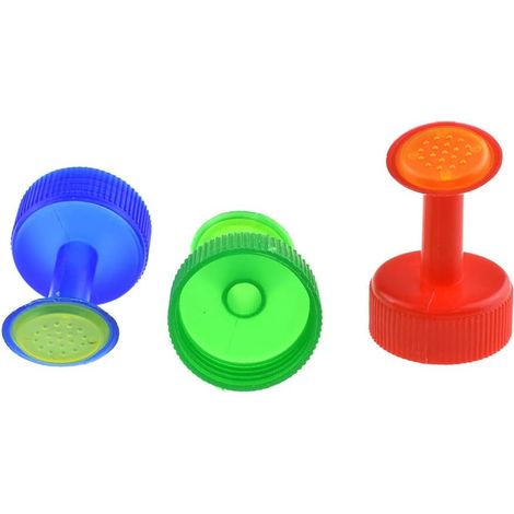 Arroseur à bouchon de bouteille en PVC, buse de 28 mm de diamètre intérieur, brumisation douce, jet léger, étanche, sans fuite, idéal pour arroser les plantes d'intérieur et les semis, 3 couleurs, 3 p (1/5)