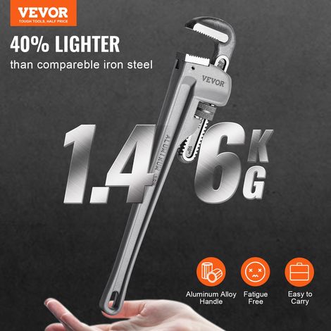 Clé Serre Tubes Droite 3PCs 24 - 5/32/46 cm Tuyau à Griffe en (1/5)