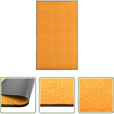 vidaXL Innen- und Außenfußmatte -  Fußmatte Waschbar Orange 90x150 cm (1/5)